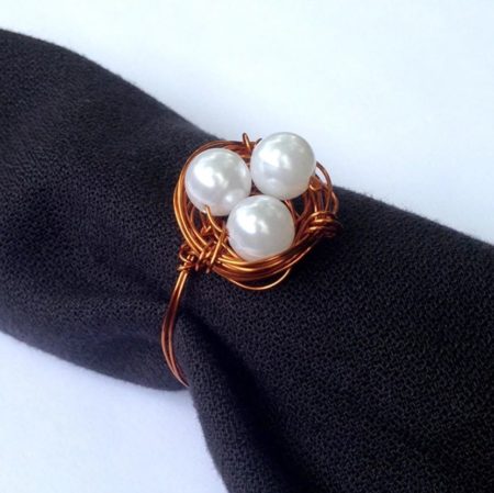 Pearl Napkin Ring Set of 6