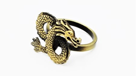 Metallic Dragon Napkin Ring Set of 6