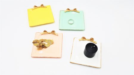 Jewelry Tray with Bow on Edge 2 Pcs. Set