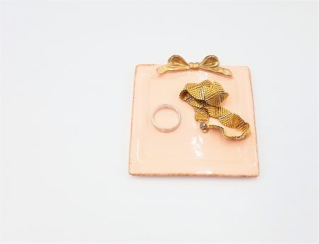 Jewelry Tray with Bow on Edge 2 Pcs. Set
