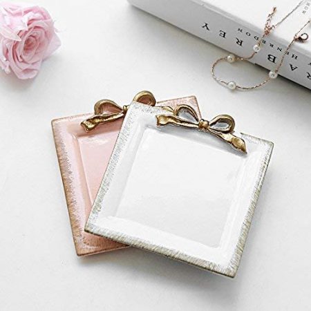Jewelry Tray with Bow on Edge 2 Pcs. Set