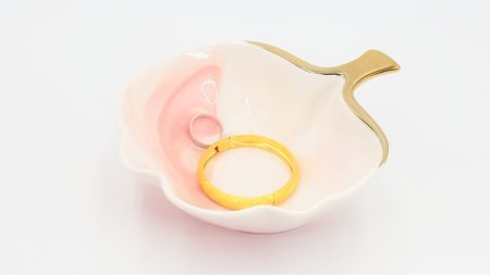 Porcelain Ginkgo Leaf Shaped Dish