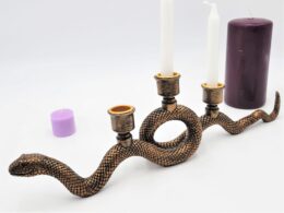 Snake Triple Tapered Candle Holder