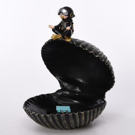 Diver in Clam Jewelry Dish