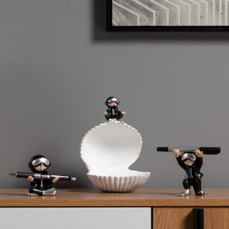 Diver in Clam Jewelry Dish