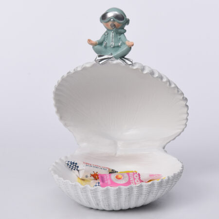 Diver in Clam Jewelry Dish