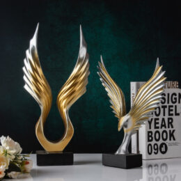 Eagle and Dapeng Wings Statue Set of 2