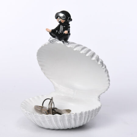 Diver in Clam Jewelry Dish