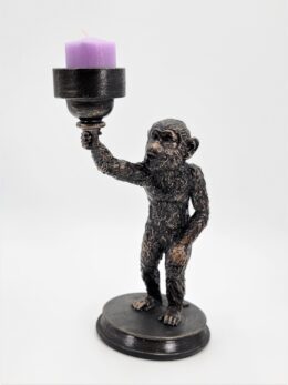 Monkey with Large Torch Candle Holder