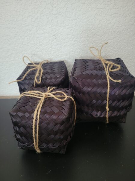 Woven Bamboo Square Gift Box Set