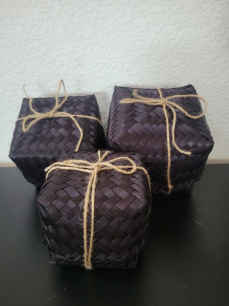 Woven Bamboo Square Gift Box Set