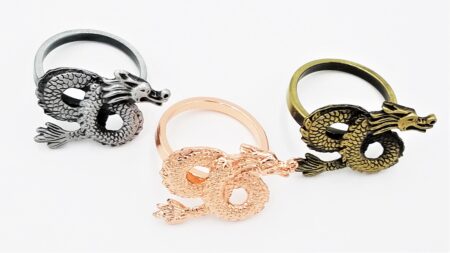 Metallic Dragon Napkin Ring Set of 6