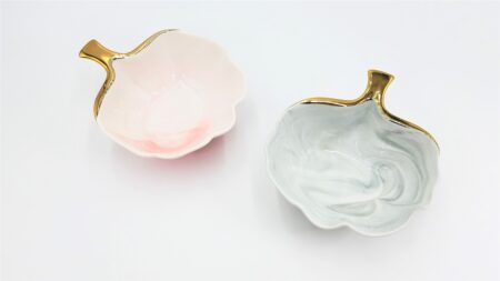 Porcelain Ginkgo Leaf Shaped Dish