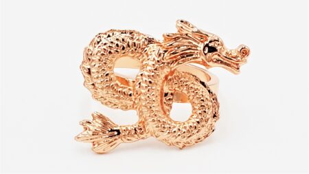 Metallic Dragon Napkin Ring Set of 6