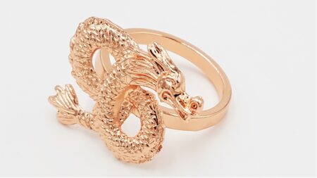 Metallic Dragon Napkin Ring Set of 6