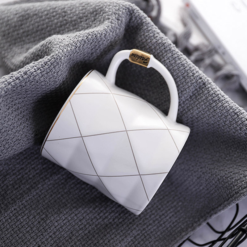 Diamond Patterned Coffee Cup