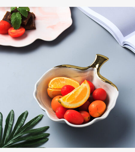 Porcelain Ginkgo Leaf Shaped Dish