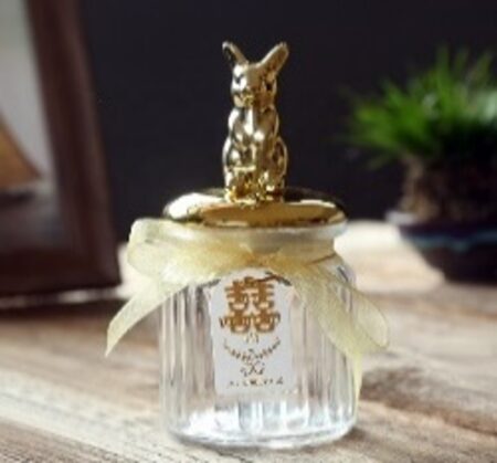 Storage Jar with Golden Animal on Lid