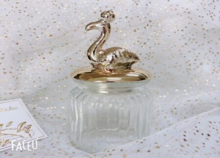 Storage Jar with Golden Animal on Lid