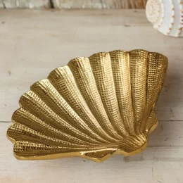 Gilded Seashell Jewelry Dish