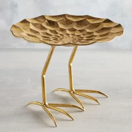 Light Weight Golden Bird Legs Tray Stand