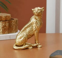 Golden Leopard Statue