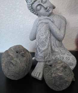 Plump Bird Figurine Set of Two