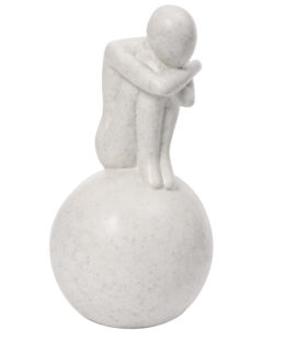 Woman on Ball Character Statue