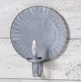 Weathered Zinc Sconce Candle Holder