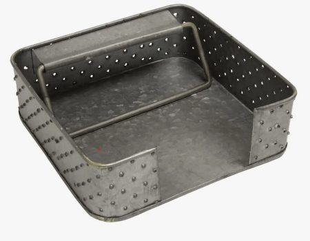 Galvanized Metal Napkin Holder