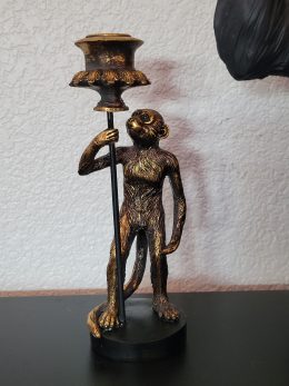 Monkey Holding Tapered Candle Mount