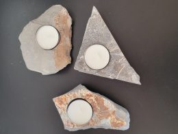 Kenyan Soapstone Tea Light Candle Holder