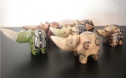 Kenyan Soapstone Rhino Figurine