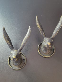 Large Ear Bunny Wall Hook 2 Pcs. Set