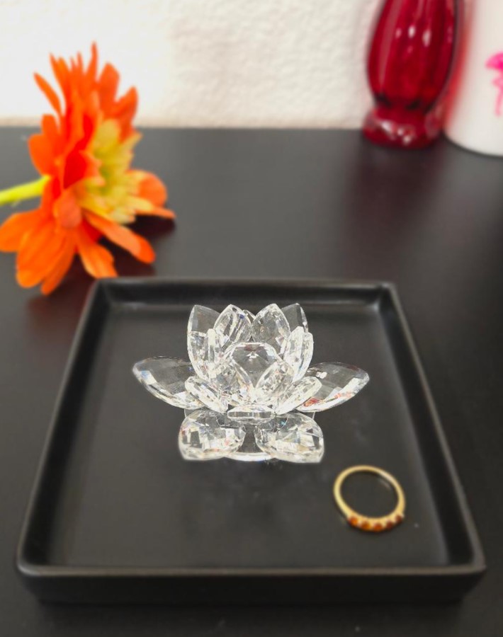 Crystal Lotus Jewelry Dish