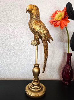 Roosting Parrot Decorative Statue
