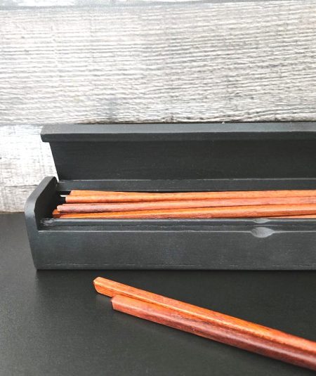 Chopstick Box Set with Iguana Decoration