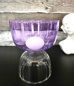 Two-Tone Glass Candle Holder