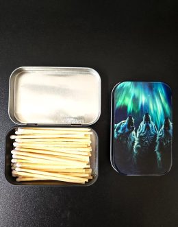 Matches Tin with Black Exterior
