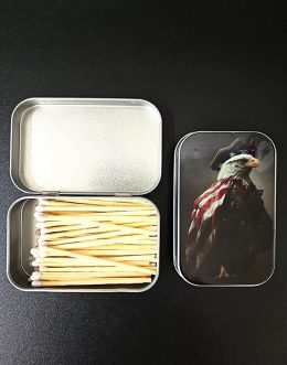 Matches Tin with Silver Exterior