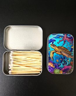 Matches Tin with Two Tone Exterior