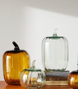 Glass Pumpkin Led Candle Home Décor
