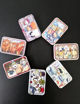 UK Mini Animal Tin Matches Box (Random Matches Color)