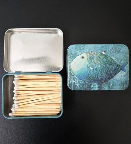 Teal Matches Tin (Random Matches Color)