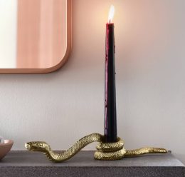 Double Wrapped Snake Tapered Candle Holder
