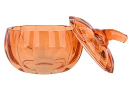 4" Glass Pumpkin Jar with Lid