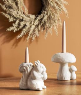 Glazed Ceramic Tapered Candle Holder