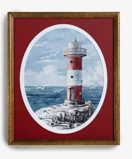 Rocky Light House Framed Art Print