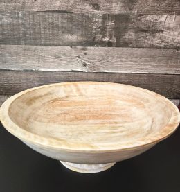 Mango Wood Pedestal Bowl