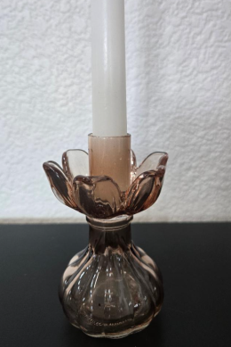 Glass Tapered Candle Holder